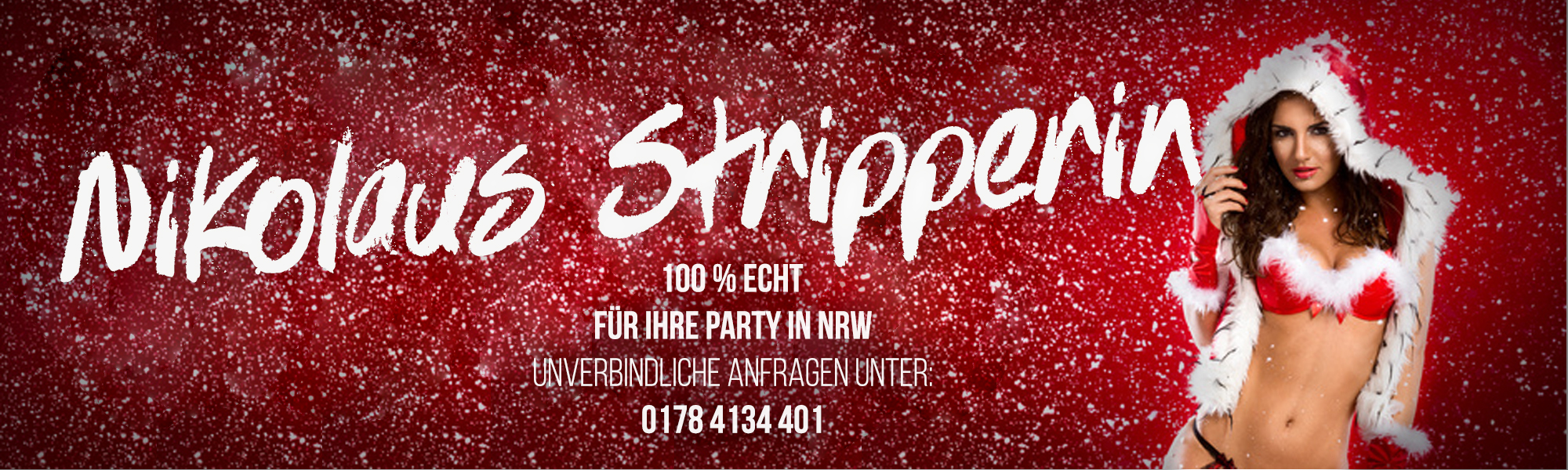 Nikolaus Stripperin günstig buchen zur Weihnachtsfeier